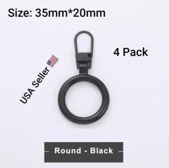 4 PCS Detachable Zipper Pull Replacement Zippers Pull Tabs Zipper Sliders Repair