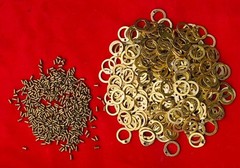 9mm Brass Riveted Jump Rings Medieval Chainmail Repair Kit Flat Loose Rings LARP