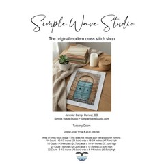 Tuscany Blue Door Landscape Counted Cross Stitch Pattern Chart