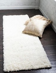 2.6 x 13 Snow White New Area Rug H Home Decorative Art Soft Carpet Collectible