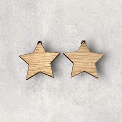Wood Star Craft Blank – For Jewelry, Earring, or Crafting Projects
