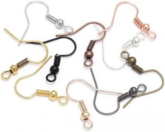 100Pcs Black 20×17mm Black Earring Hooks Hypo-allergenic Ear Wires Fish Hooks