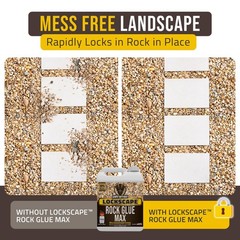 1 Gallon Sticky Rock & Mulch Glue for Landscaping – Max Hold with Sprayer
