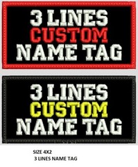 “LOVE IT” 3-LINES CUSTOM EMBROIDERED NAME TAG, FAST SHIPPING, USA SELLER