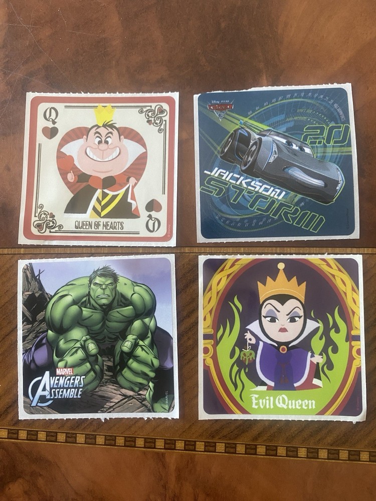 Set Of 4 Cartoon Movie Characters Sticker Mods 2.5” Inches Each