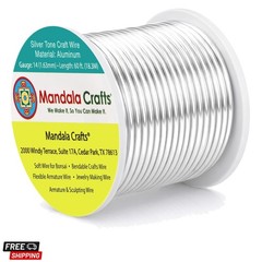 14 Gauge Anodized Aluminum Craft Wire for Jewelry Making – 60 FT Colored Flex…