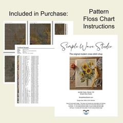 Sunflower Bouquet Counted Cross Stitch Pattern Chart