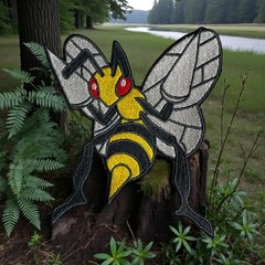 Bee Drill Pokemon Embroidery Patch Multi Sizes 4″ – 6″