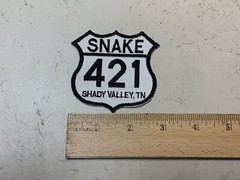 CUSTOM MADE Embroidered Snake 421 Biker Patch IRON ON AND/OR SEW ON