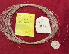 92% Silver Wire | Round | Dead Soft | 10-32 Gauge | 10.5 grams / 70 feet