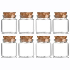 30ml Small Glass Bottles with Cork Stopper, Decorative Bottle Storage Jars