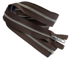18 Inch YKK #5 Medium Weight Aluminum Metal Jacket Zipper Separating Made in USA