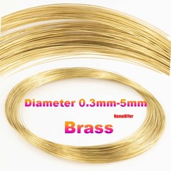 Brass Wires H62 Copper Wire Meatal Round Solid Bare DIY Craft Diameter 0.3mm-5mm