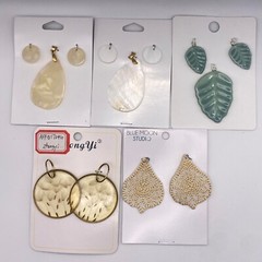 5 sets Jewelry Pendant Trinket Leaf Charm Assorted Design for DIY Jewelry Making