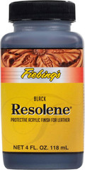 Acrylic Leather Finisher Black 4 oz Water Resistant Flexible Gloss Top Coat