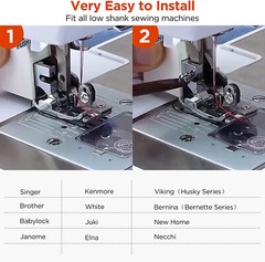 Sewing Machine Side Cutter Overlock Presser Foot Tool For Brother Singer Janome