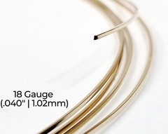 14/20 Yellow Gold-Filled Wire | Square | Dead Soft | 14-24 Gauge | 1-10 Ft | USA