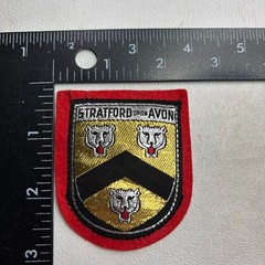 Vtg STRATFORD UPON AVON Coat of Arms England Travel & Tourism Patch 58RD