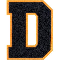 4.5 Inch Varsity Letter Patches Chenille Iron Large Letterman Jacket Black D