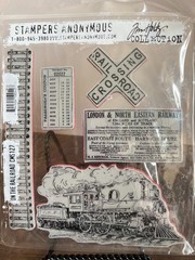 Tim Holtz Stampers Anonymous Cling Stamps ~ On the Railroad CMS127 ~ P9