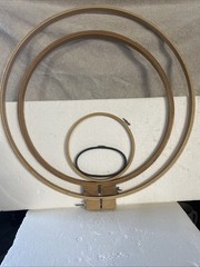4 Vintage Quilting /Embroidery Hoop used stored away and forgotten for 20 years.