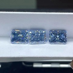 CERTIFIED 2.Ct Natural Diamond D Grade Radiant Cut Blue Color LOOSE VVS1