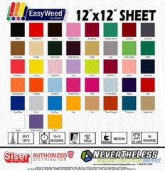 SISER Easyweed HTV Heat Transfer Vinyl – 12″x12″ Sheet Iron On Vinyl Heat Press
