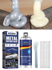 2 Sets Metal Repair Paste AB Casting Repair Glue Industrial Heat Cold Weld 50ml