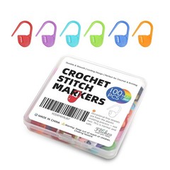 100PCS Crochet Stitch Markers by Flickzo – Locking Stitch Markers with Storag…