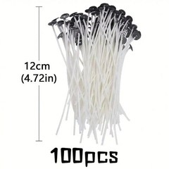 Candle Wicks 12cm Cotton Core Candle Making Supplies Pre Tabbed 100PCS New