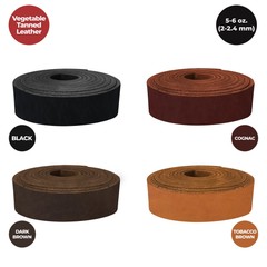 European Leather Work 5-6 oz. (2-2.4mm) Vegetable Tanned Leather Belt Blanks…