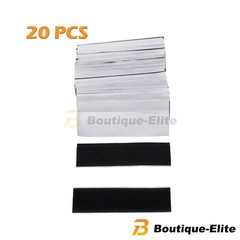 20 Sets Heavy Duty Hook & Loop Adhesive Strips 1×4” Black Sticky Back Fastener