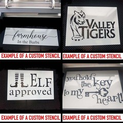 Custom Curb Stencil Address Number Logo Driveway Concrete Sidewalk Spray Paint