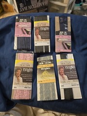 6 Pack Hem Tape Lot – Assorted Colors & Styles None Sealed All Used Lace & Solid