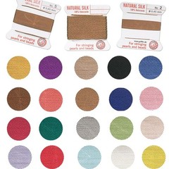 Griffin Silk Thread with Attached Needle, Cord for Stringing Beads & Pearls