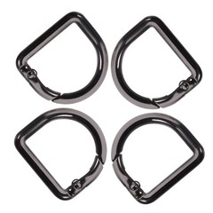 4Pcs Black Compact Lightweight Spring Buckles for Handbag Backpack and Keychains