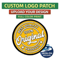 Custom Logo Patch Iron-On | Personalized Printed Patches w/ Black Borders