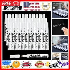 White Liquid Chalk Markers 36 Pack Chalk Pens for Blackboard, Chalkboard, Win…