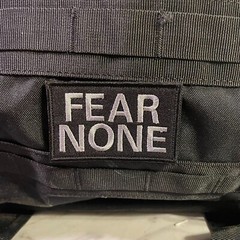 FEAR NONE Tactical Military Morale Patch Hook And Loop Bags Vest Etc Army Marine