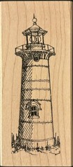 Wildlife Enterprises Late 1800s Architecture Lighthouse Nautical Rubber Stamp
