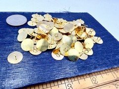 Appx 100 New Old Stock Gold Plated Button Back Findings 12mm Glue On Converter