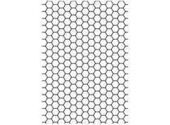 Honeycomb 1/4″ cells 1 pc 5″ X 3.5″ Black Fused Glass Decal