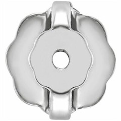 14K 18K Gold Platinum or Silver 4.5mm Threaded Screw Earring Backs Nut .032″Pair