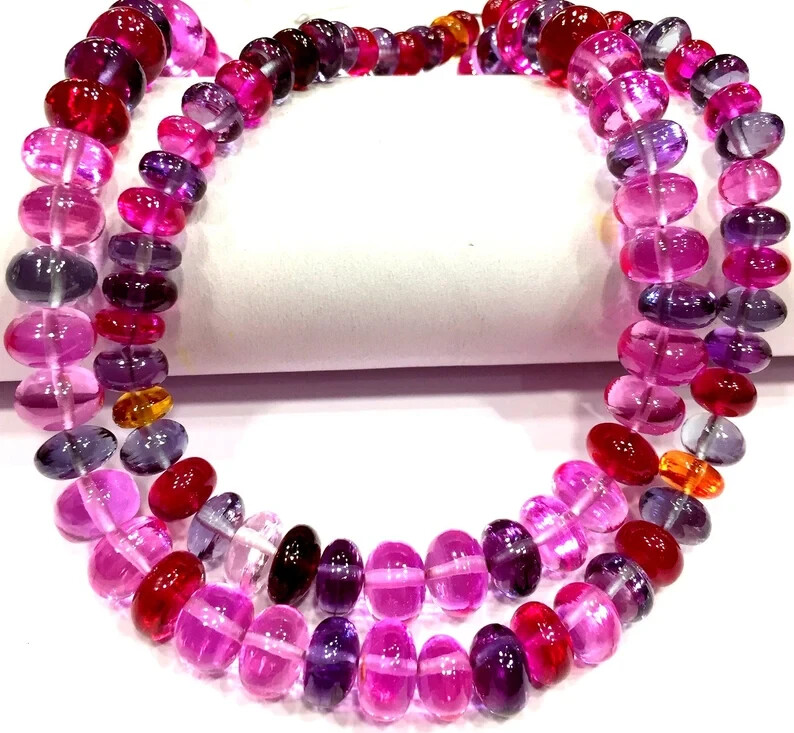 Extremely Beautiful Multi Sapphire Color Rondelle Beads Smooth Polished Beads.