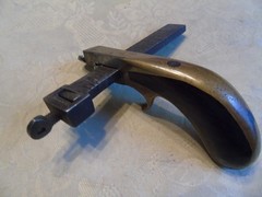 Vintage Leather Working Tool C S Osborne Brass & Wood Draw Gauge As Is