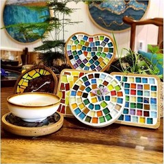 White Glass Mosaic Tiles 1x1cm 100 Pieces for Crafts DIY Crafts Decor