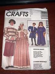 McCalls Pattern 6096 Renaissance Costume Medieval Magic Kid Adult 36 38 M Uncut