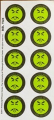 Mr. Yuk Stickers 10 Stickers (1 Sheet) Poison Prevent Yuck ReTRO 80’s 90’s!