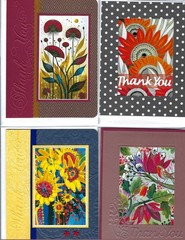 Handmade THANK YOU CARDS TU57–Lot of 4