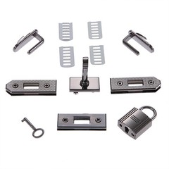 1Set Black Clasp Lock Lock button For Handbag Shoulder Bag Purse DIY Hardware